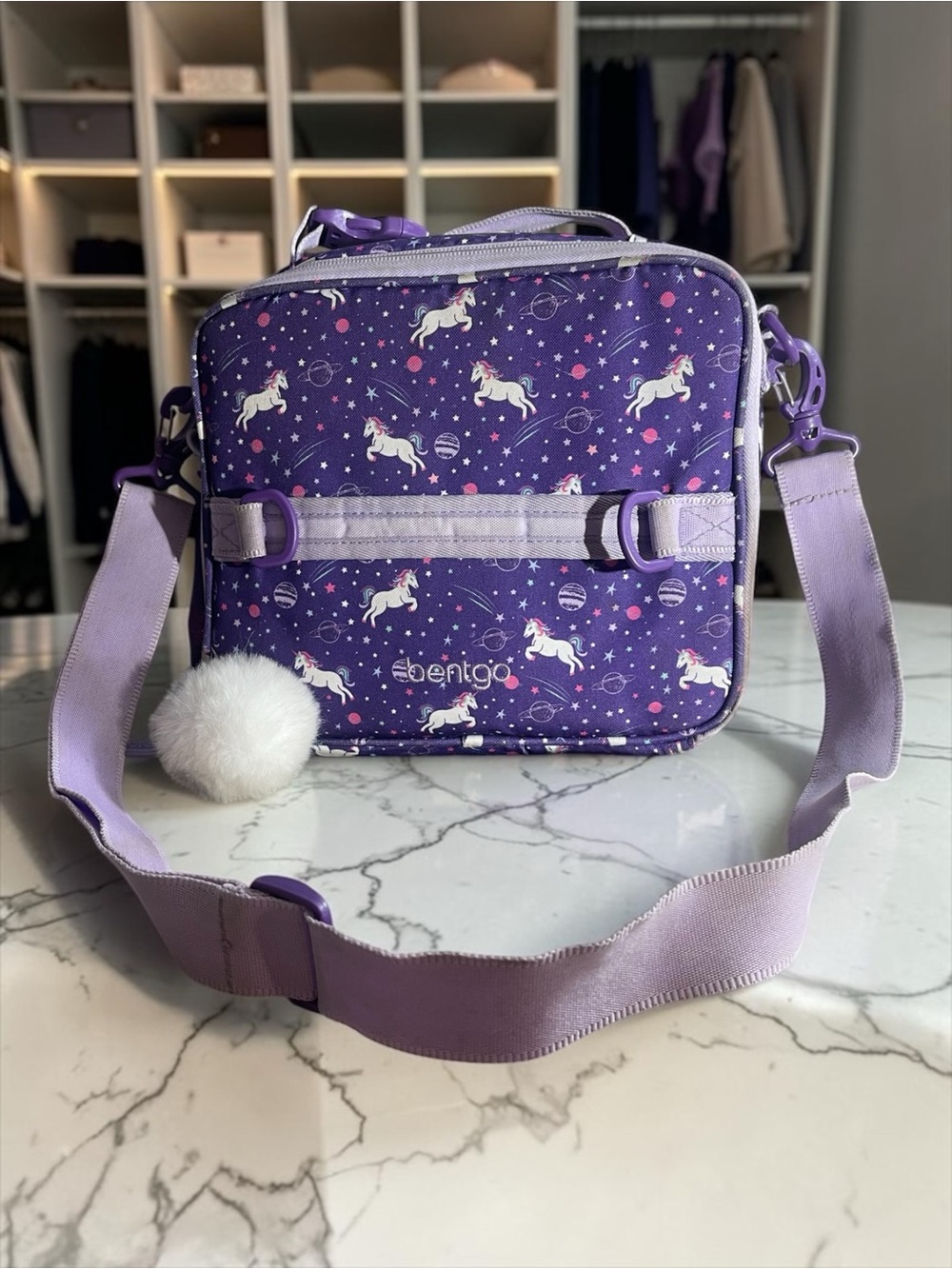 Bentgo Kids Unicorn Lunch Bag - Lavender Purple